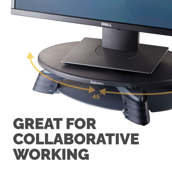 Fellowes Rotating Monitor Riser Platform 14kg Capacity Graphite 9145003