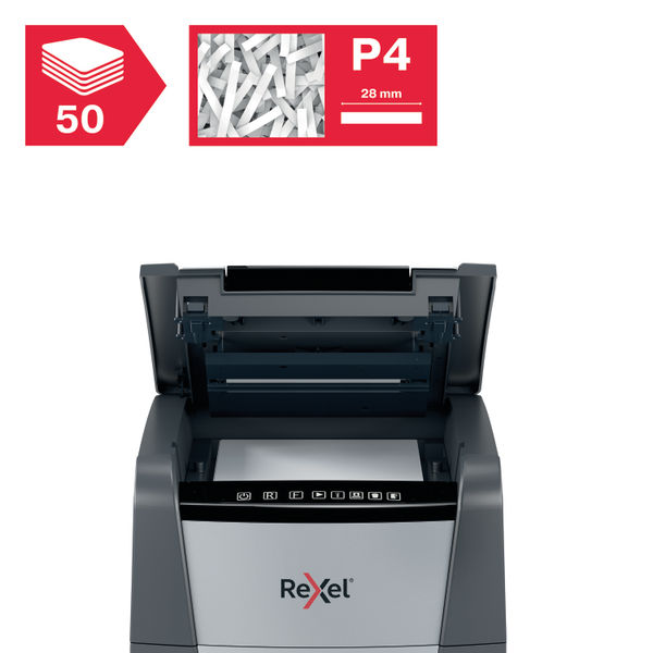 Rexel Optimum AutoFeed+ 50X Cross-Cut P-4 Shredder 2020050X