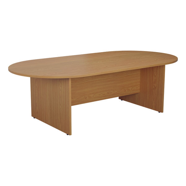 Jemini D-End Meeting Table 2400x1200x730mm Nova Oak KF816715