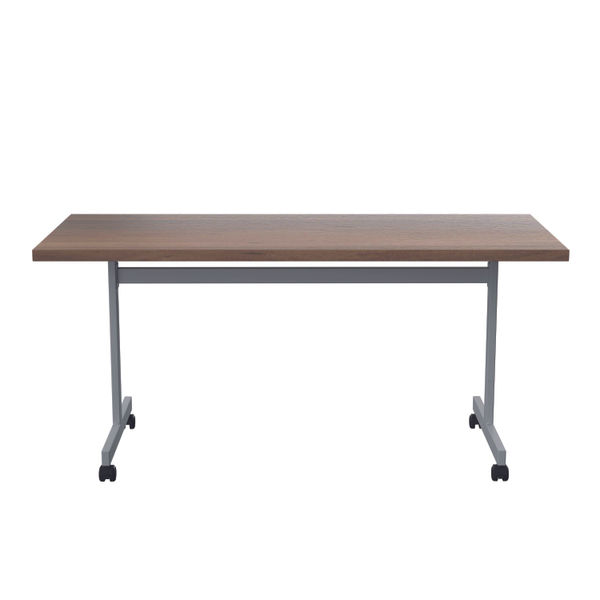 Jemini 1600x700mm Dark Walnut/Silver Rectangular Tilting Table