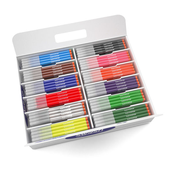 Swash KOMFIGRIP Colouring Pen Broad Tip Assorted (300 Pack) TC300BD
