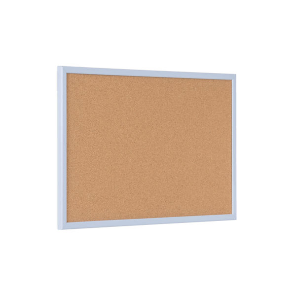 Bi-Office Pastel Cork Noticeboard Blue Frame 600x400mm MC030011981