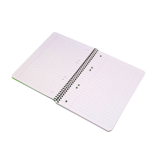 Q-Connect Spiral Bound Polypropylene Notebook 160 Pages A5 Green (5 Pack) KF10033