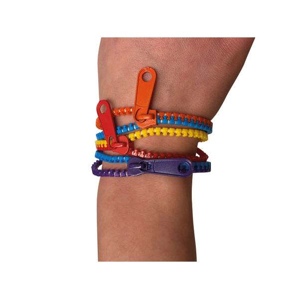 Zip Fidget Bracelet Assorted 200x8x8mm (Pack of 3) ZIP3