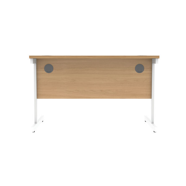 Astin Rectangular Single Upright Cantilever Desk 1200x800x730 Norwegian Beech/Arctic White KF824336
