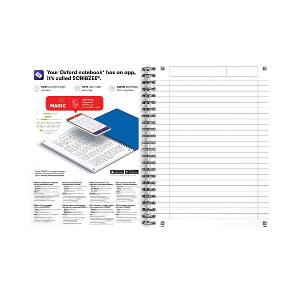Oxford Card Cover Wirebound Notebook A5 Assorted (5 Pack) 100103741