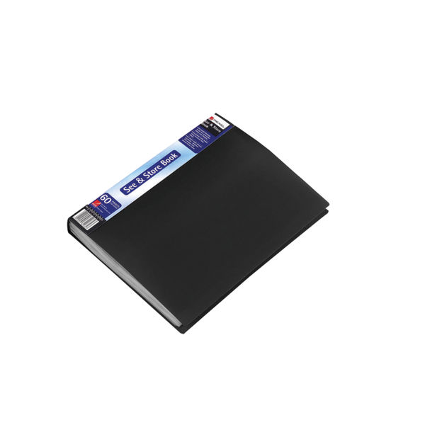 Rexel Display Book A4 60 Pocket Black 10565 RX10565BK