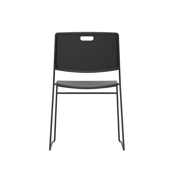 Titan Arc High Density Stacker Chair 520x545x805mm Black KF70153