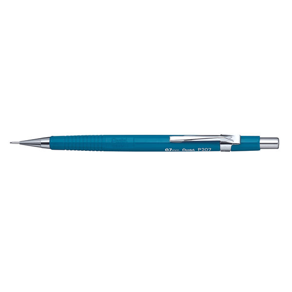 Pentel P200 Automatic Pencil Medium 0.7mm Blue Barrel (Pack of 12) P207