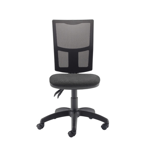 Arista Medway High Back Operators Chair 640x640x1010-1175mm Mesh Back Black KF74196