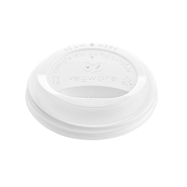 Vegware Hot Cup Lid 8oz 79 Series White Pack Of 1000 Vlid79s 0033