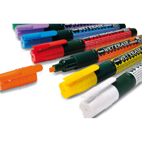 Pentel Giant Jumbo Wet Erase Chalk Board Marker Pens Assorted Colours -  Pack 4 for sale online