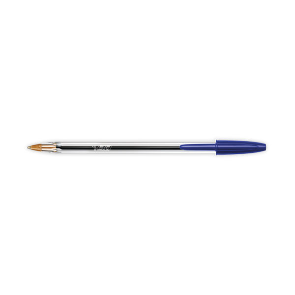 Bic Cristal Medium Blue Ballpoint Pens, (Pack of 100) - 896039