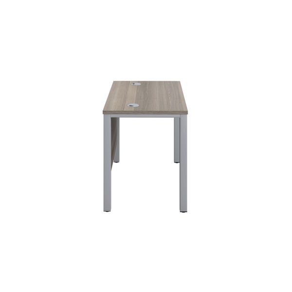 Jemini Rectangular Goal Post Desk 1000x600x730mm Grey Oak/Silver KF821366