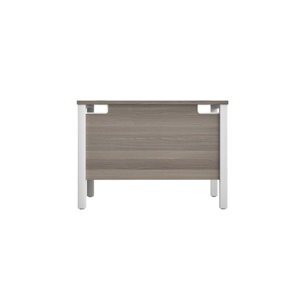 Jemini Rectangular Goal Post Desk 1000x600x730mm Grey Oak/White KF821373