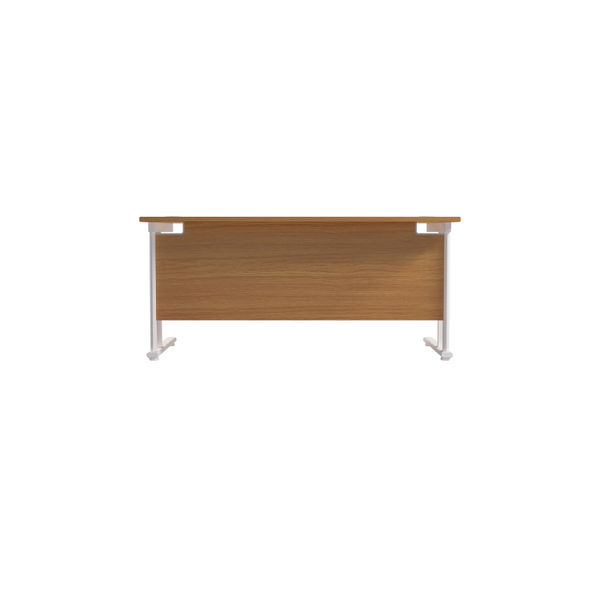 Jemini Rectangular Cantilever Desk 1600x800x730mm Nova Oak/White KF807124