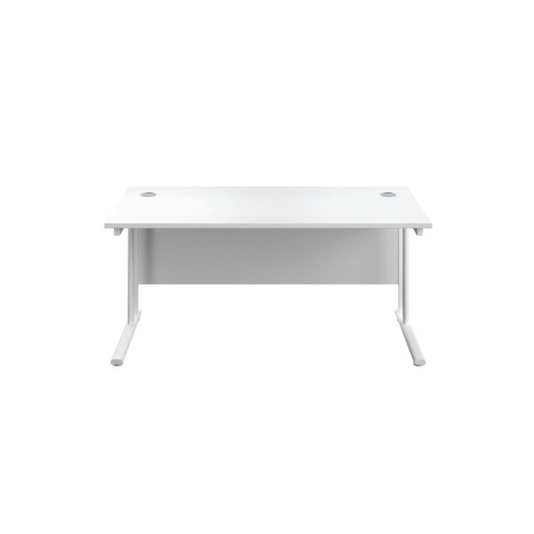 Jemini Rectangular Cantilever Desk 1800x800x730mm White/White KF807254