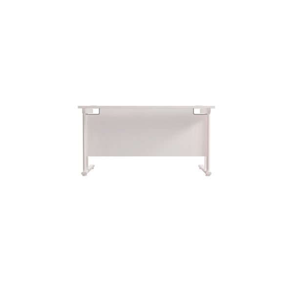 Jemini Rectangular Cantilever Desk 1200x800x730mm White/White KF806899
