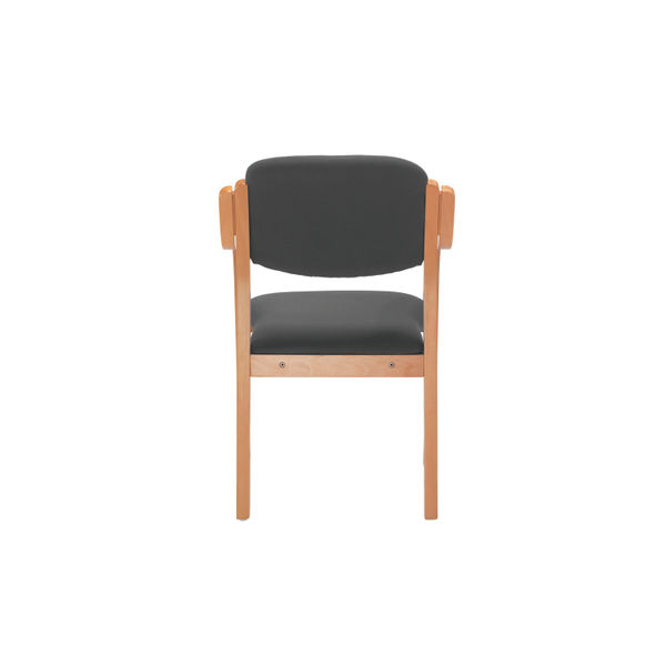 Jemini Wood Frame Arm Chair 700x700x850mm Charcoal KF78681