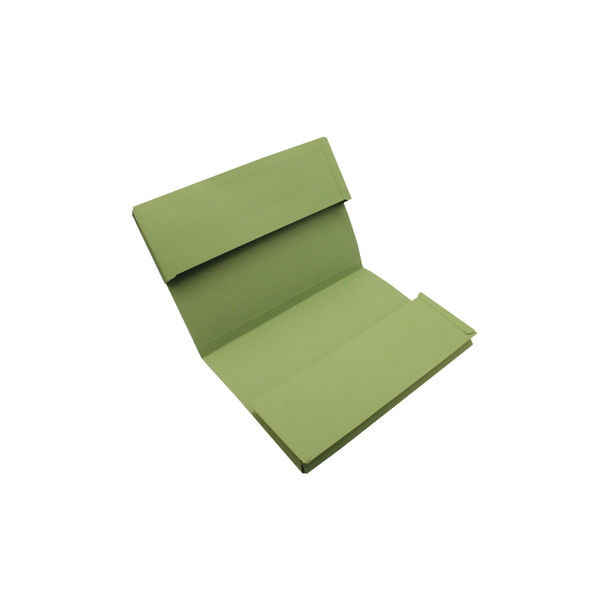 Exacompta Guildhall Legal Double Pocket Wallet Foolscap Green (Pack of 25) 214-GRN