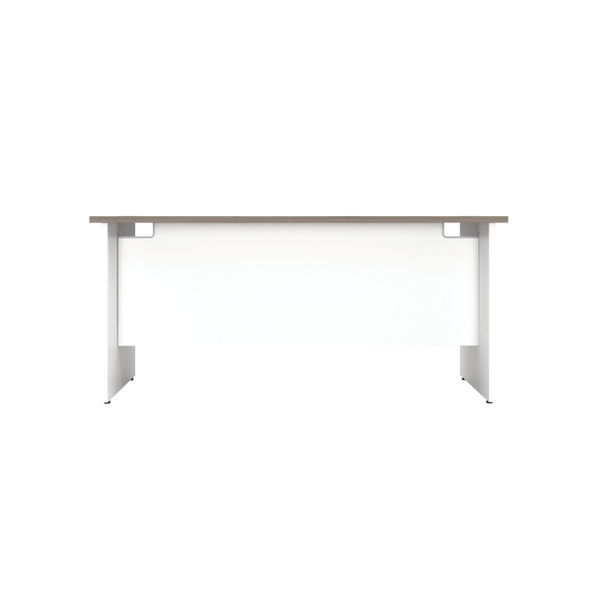 Jemini Rectangular Panel End Desk 1400x800x730mm Grey Oak KF804710