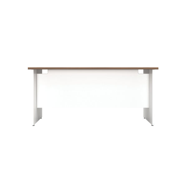 Jemini Rectangular Panel End Desk 1400x800x730mm Dark Walnut KF804758