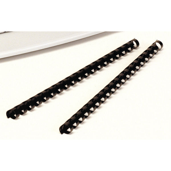 Fellowes A4 Plastic Binding Combs 19mm Black (Pack of 100) 53477