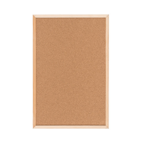 Bi-Office Double-Sided Board Cork Red Felt Pine Frame 60x40cm FB0310010