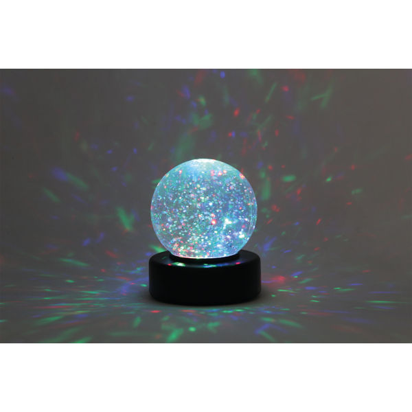 Desktop LED Light Up Glitter Ball Mood Light 100mm Battery Operated SWGB