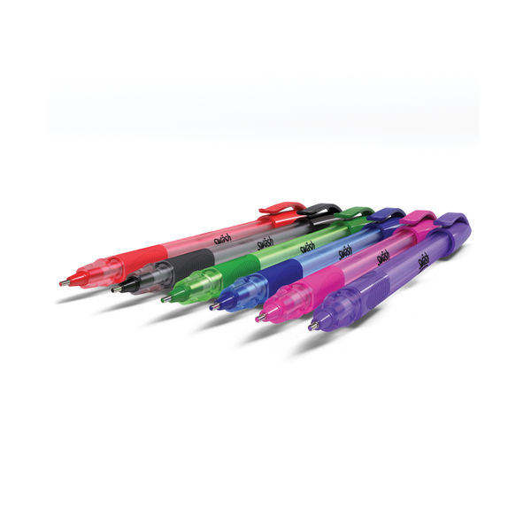 Swash Triangular Ballpoint Pens Rubber-Grip Black (Pack of 40) + 3 Free Purple BBT40BK