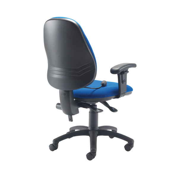 First High Back Posture Chair with Adjustable Arms 640x640x990-1160mm Blue KF839325