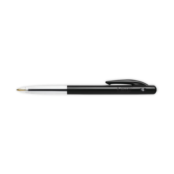 BIC Clic M10 Black Ink Retractable Ballpoint Pens, Pack of 50 - 901256