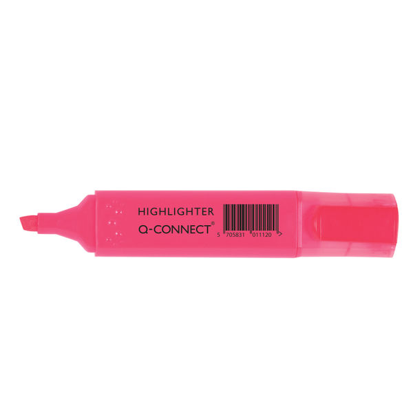 Q-Connect Pink Highlighter Pen (10 Pack) KF01112
