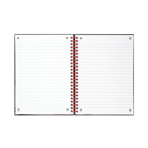 Black n' Red Wirebound Recycled Polypropylene Notebook 140 Pages A5 (Pack of 5) 100080221