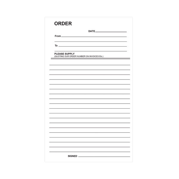 Silvine Duplicate Order Book 210x127mm (6 Pack) 610