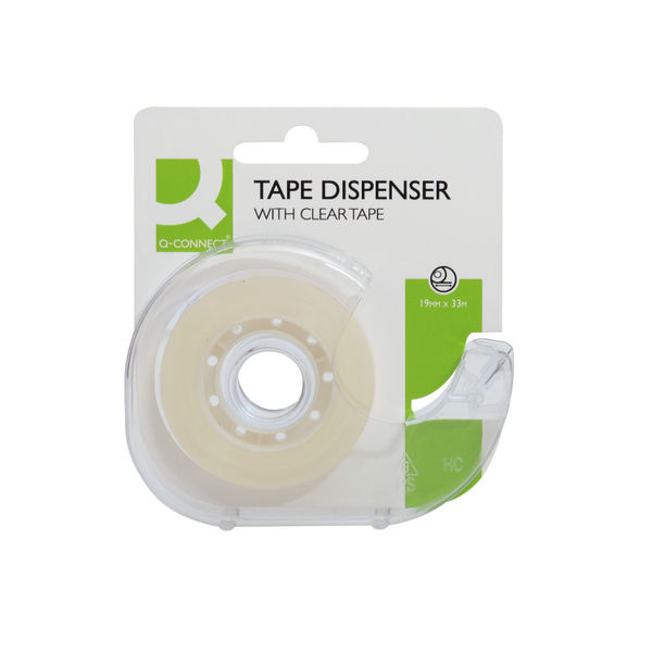 Q-Connect Adhesive Tape 19mm x 33m with Dispenser (10 Pack) KF27009