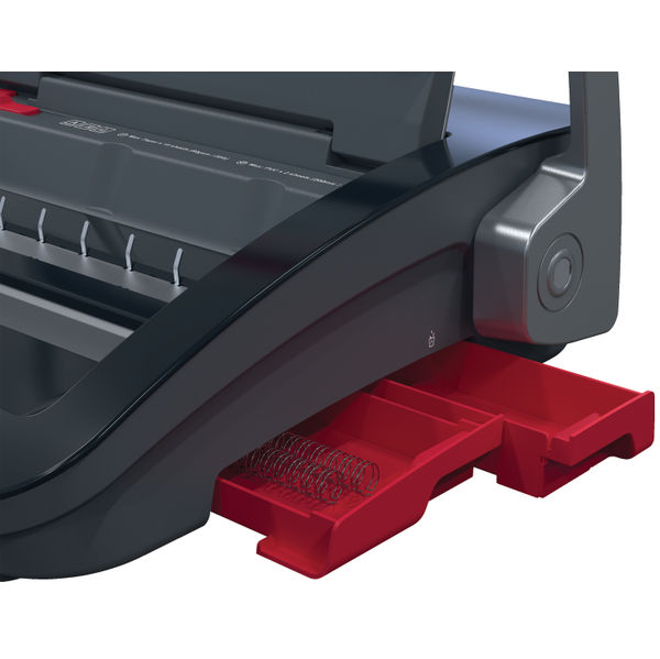 GBC WB15 Manual Wire Binding Machine Black/Red 4410065