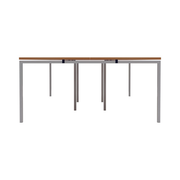 Jemini 6 Person Bench Desk 4800x1600x730mm Beech/White KF809500