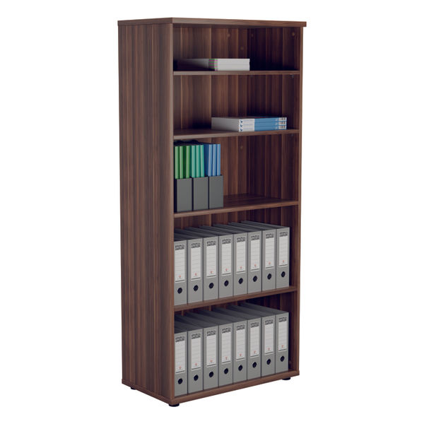 Jemini Wooden Bookcase 800x450x1800mm Dark Walnut KF810988