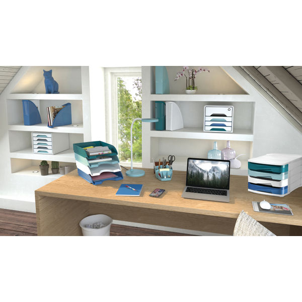 Riviera by CEP 4 Drawer Desktop Unit Multicoloured 1003940511