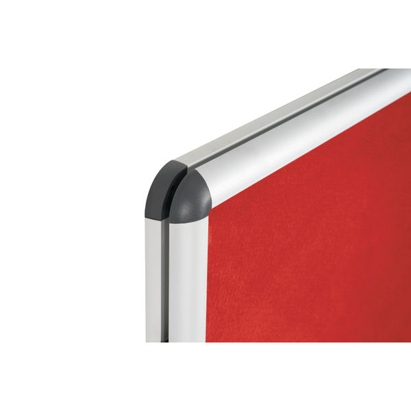 Bi-Office Enclore Display Case Red Felt Acrylic Aluminium Frame 32xA4 VT770105150