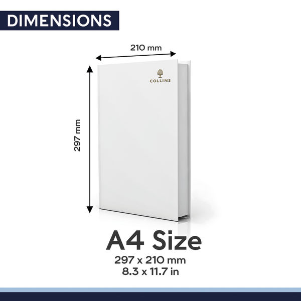 Collins Academic Diary Day Per Page A4 Black 2023-2024 44M-99.24