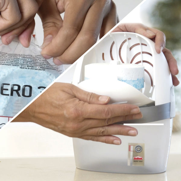 UniBond AERO 360º Moisture Absorber, Ultra-Absorbent Dehumidifier, Helps to  Prevent Condensation, Mould & Musty Smells, Refillable Condensation  Absorber, 1 Device incl. 1 Refill Tab 450 g : : Home