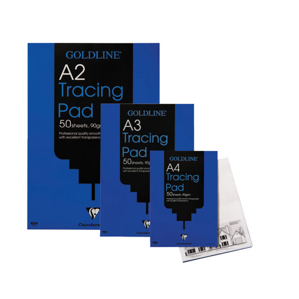 Clairefontaine Goldline Professional Tracing Pad 90gsm 50 Sheets A4 GPT1A4