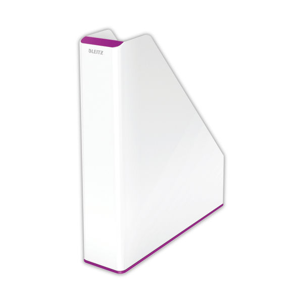 Leitz WOW Magazine File Dual Colour White/Purple 53621062