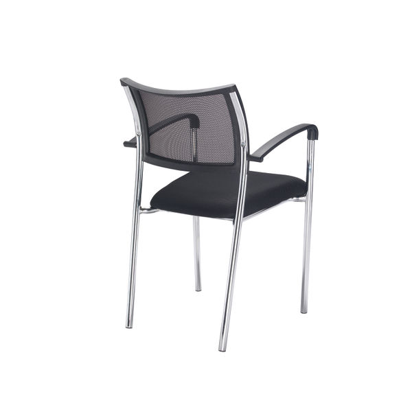 Jemini Jupiter Conference Chair with Arms 555x550x860mm Mesh Back Black/Chrome KF79891