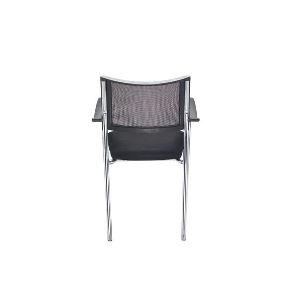 Jemini Jupiter Conference Chair with Arms 555x550x860mm Mesh Back Black/Chrome KF79891