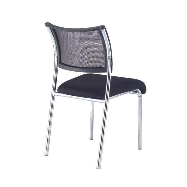 Jemini Jupiter Conference Chair 555x550x860mm Mesh Back Black/Chrome KF79892