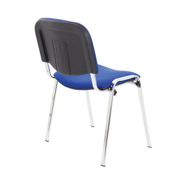 First Ultra Multipurpose Stacking Chair 532x585x805mm Chrome Blue KF74893