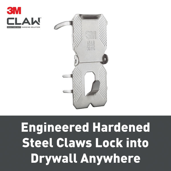 3M Claw Drywall Picture Hanger 30kg (Pack of 2) 7100269195